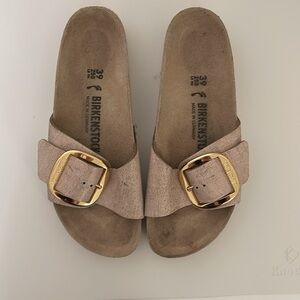 Madrid Big Buckle Slide Sandal size 39